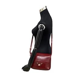 Gucci-Leather Crossbody Bag-Red