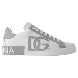 Dolce & Gabbana-Portofino Sneakers - Dolce&Gabbana - Leather - White-White