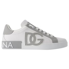 Dolce & Gabbana Tênis Portofino - Dolce&Gabbana - Couro - Branco Branco