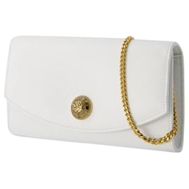 Balmain-Embleme Wallet On Chain - Balmain - Leather - White-White
