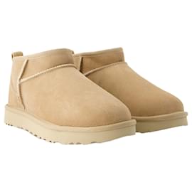 Ugg-W Classic Ultra Mini Ankle Boots - UGG - Leather - Sand-Brown
