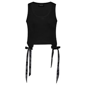 Tank Top With Bow Tails - Simone Rocha - Cotton - Black Black