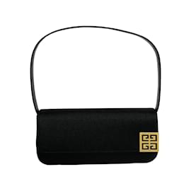 Givenchy-Logo Canvas Shoulder Bag-Black