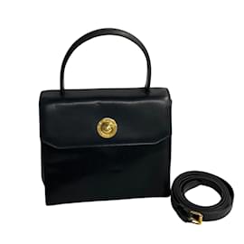 Céline-Leather Handbag-Black