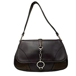 Prada-Leather Shoulder Bag-Brown
