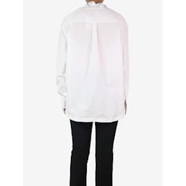 Valentino-Blouse blanche à détail noué au cou - taille UK 14-Blanc