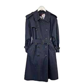 Burberry-Trench-coat Burberry « the Waterloo » vintage -Bleu Marine