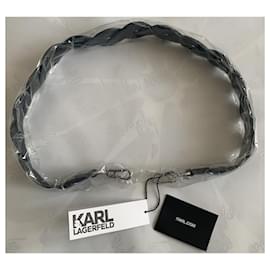 Karl Lagerfeld-Bourses, portefeuilles, cas-Noir,Argenté