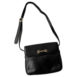 Céline-Céline equestrian buckle bag-Black,Gold hardware