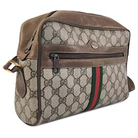 Gucci-Sac à bandoulière Gucci Brown GG Supreme Ophidia-Marron,Beige