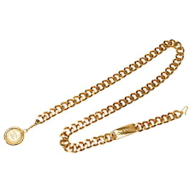 Chanel-Cinturón Chanel Gold Medallion Chain-Link-Dorado