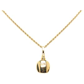 Dior-Dior Gold Gold Plated Bottle Pendant Necklace-Golden