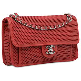 Chanel-Chanel Rojo Medio Hasta En La Solapa De Aire-Roja