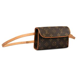 Louis Vuitton-Louis Vuitton Brown Monogram Pochette Florentine-Marron