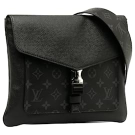 Louis Vuitton-Bolso bandolera con solapa exterior Taigarama negro de Louis Vuitton-Negro