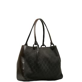 Gucci-GG Canvas Shoulder Bag 101919-Brown