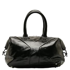 Yves Saint Laurent-Easy Y-Handtasche aus Lackleder 208315-Schwarz