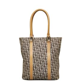 Dior-Oblique Canvas Tote Bag-Brown