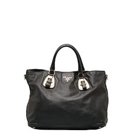 Prada-Soft Calf Tote Bag BN1902-Black