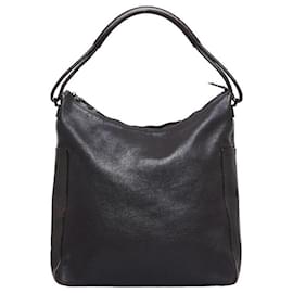 Gucci-Leather Shoulder Bag 001274-Brown