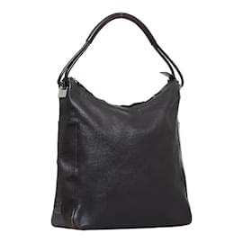 Gucci-Leather Shoulder Bag 001274-Brown