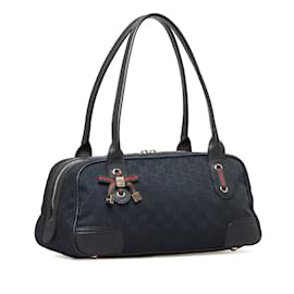 Gucci-GG Canvas Princy Boston Bag 161720-Black