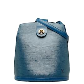 Louis Vuitton-Louis Vuitton Bolsa de ombro de couro Epi Cluny M52255 em boa condição-Azul