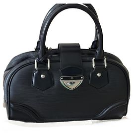 Louis Vuitton Bowling Montaigne cuir épi Noir