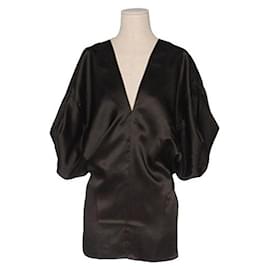 Gestuz-GESTUZ mini vestido negro, mangas anchas de kimono talla S-Negro