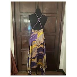 ROCCOBAROCCO-Magnifique robe longue ROCCO BAROCCO à motif multicolore-Multicolore