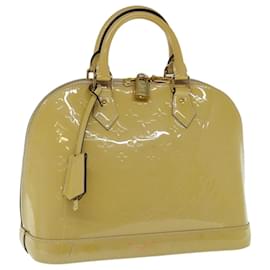 Louis Vuitton-LOUIS VUITTON Monogram Vernis Alma PM Hand Bag Citrin M90101 LV Auth 63509-Other