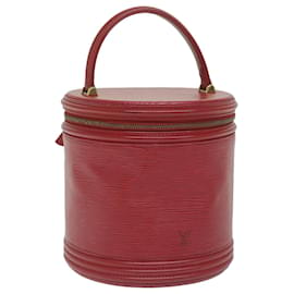 Louis Vuitton-LOUIS VUITTON Epi Cannes Bolsa de mão vermelha M48037 LV Auth ep2894-Vermelho