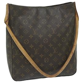 Louis Vuitton-LOUIS VUITTON Monogram Looping GM Sac à bandoulière M51145 Auth LV 63787-Monogramme