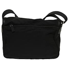 Prada-PRADA Shoulder Bag Nylon Black Auth 63850-Black