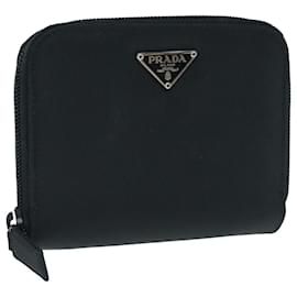 Prada-PRADA Wallet Nylon Black Auth 62990-Black
