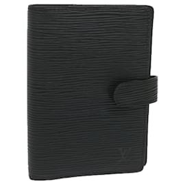 Louis Vuitton-LOUIS VUITTON Epi Agenda PM Day Planner Cover Noir R20052 LV Auth ki4021-Noir