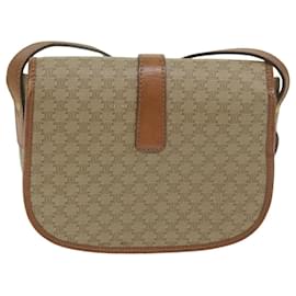 Céline-CELINE Bolso de hombro de lona de macadán Beige Auth ai726-Beige