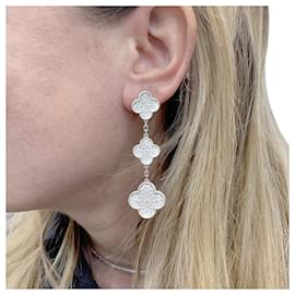 Autre Marque-Van Cleef & Arpels "Magic Alhambra" white gold earrings, diamants.-Other