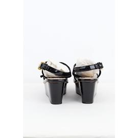 Prada-Patent leather sandals-Black