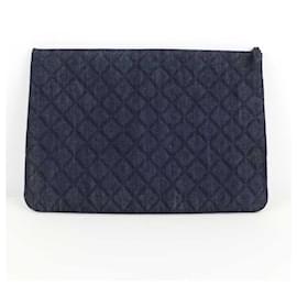 Chanel-Bolsa de algodão-Azul