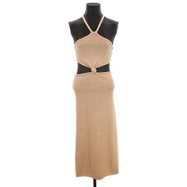 Cult Gaia vestido de algodón Beige