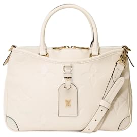 Louis Vuitton-LOUIS VUITTON Triana bag in Beige Leather - 101689-Beige