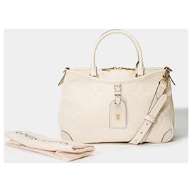 Louis Vuitton-LOUIS VUITTON Triana bag in Beige Leather - 101689-Beige