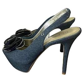 Guess-GUESS blue denim sandals n. 38-Blue