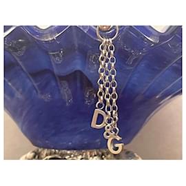 Dolce & Gabbana-Boucles d'oreilles modèle Dolce & Gabbana DJ0150 à trois fils avec logo en acier-Argenté