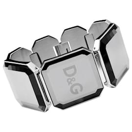 Dolce & Gabbana-Atemberaubendes Stahlarmband mit DOLCE & GABBANA „Lush“ DJ-Kristallen0788-Silber