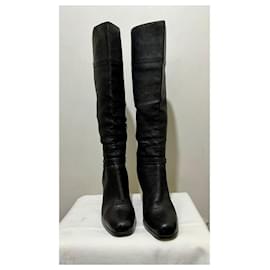 Prada-Prada knee high boots from black leather-Black