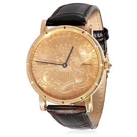Relógio masculino Corum em ouro amarelo 18k com moeda de 20 $ Outro