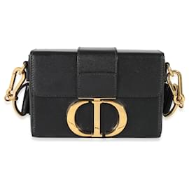 Dior-Christian Dior Black Box Calfskin 30 Montaigne Bag-Black