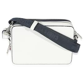 Dior-Dior x Shawn Stussy White Grained calf leather lined Zip Crossbody Pouch-White